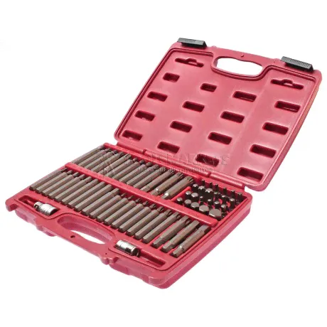 JTC-3509 Набор бит 1/2"&3/8" 6-ти гранных HEX, TORX, SPLINE, RIBE + 2 держателя 58 предметов