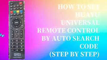 How to set HUAYU Universal Remote Control by Auto Search Code (Step by Step)