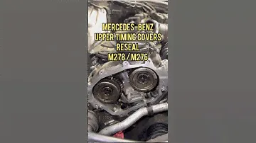 Common upper timing cover leak on a Mercedes-Benz with the M278/M157 & M276 engine #m278 #m276 #m157